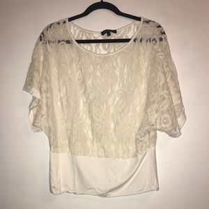Cream-colored Lace Top